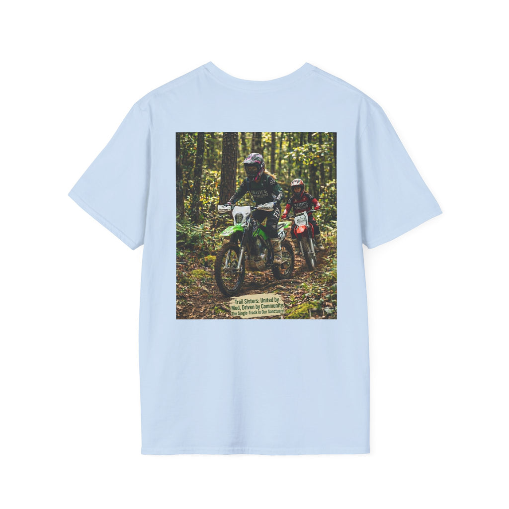 Women's dirt bike T-Shirt — "Trail Sisters" graphic Dirt Bike Tee