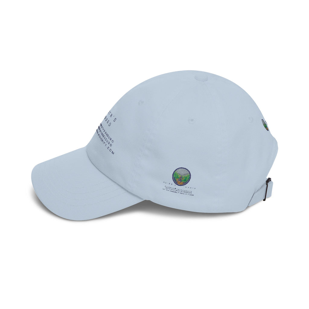 Dad Cap — Keith’s Enduro Logo Embroidered White Baseball Hat
