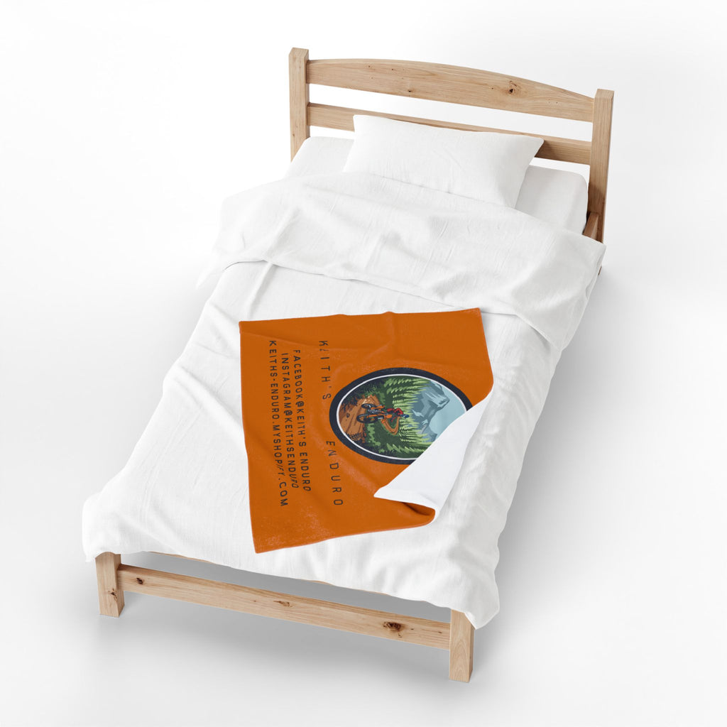 Plush Blanket — Keith's Enduro Dirt Biking Logo Throw