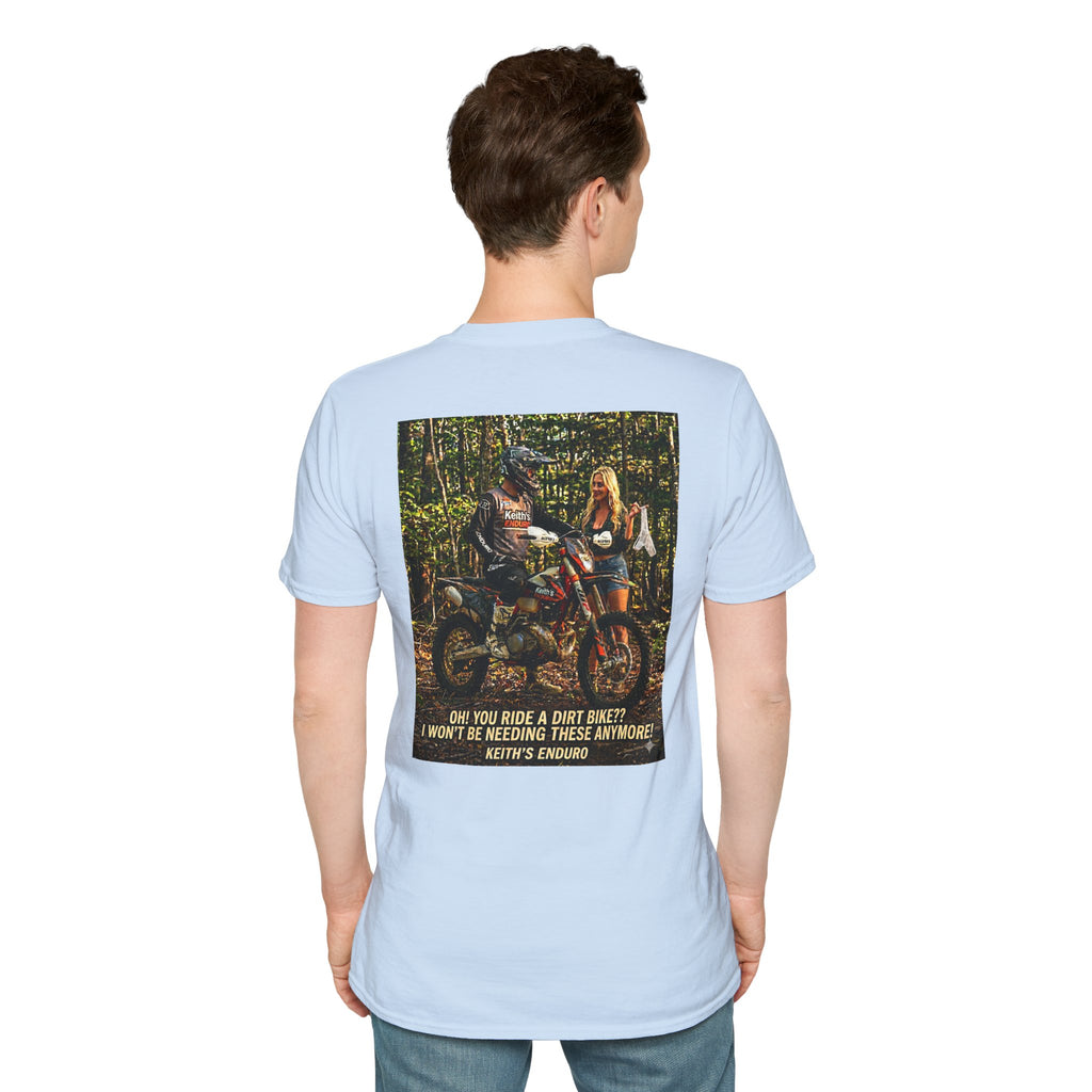 " I won't be needing these"  T‑Shirt — Sexy graphic Dirt Bike Tee