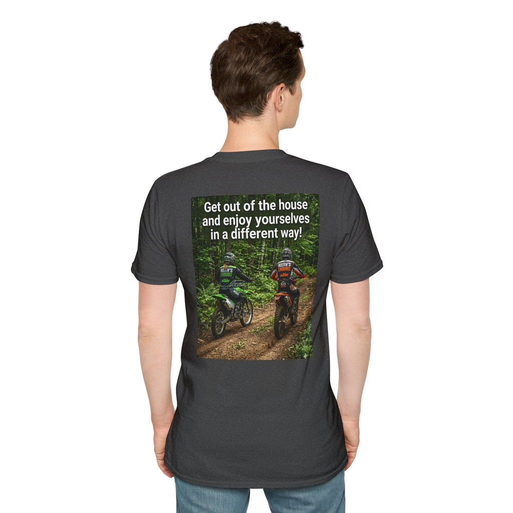 Dirt bike T-Shirt — "enjoy yourselves in a different way" Graphic tee shirt