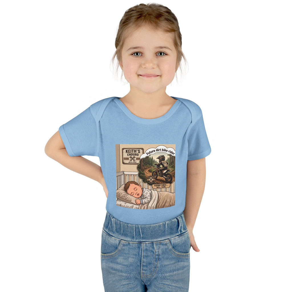 Baby Bodysuit - 'future dirt bike rider' Motorcycle Nursery Onesie
