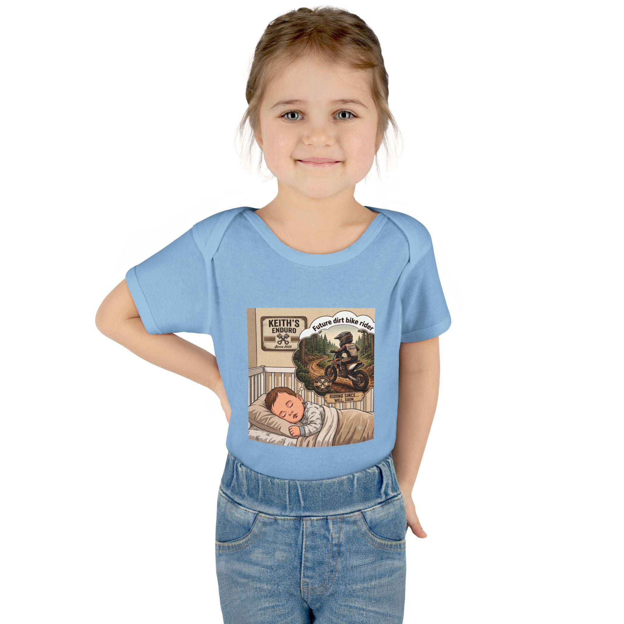Baby Bodysuit - 'future dirt bike rider' Motorcycle Nursery Onesie