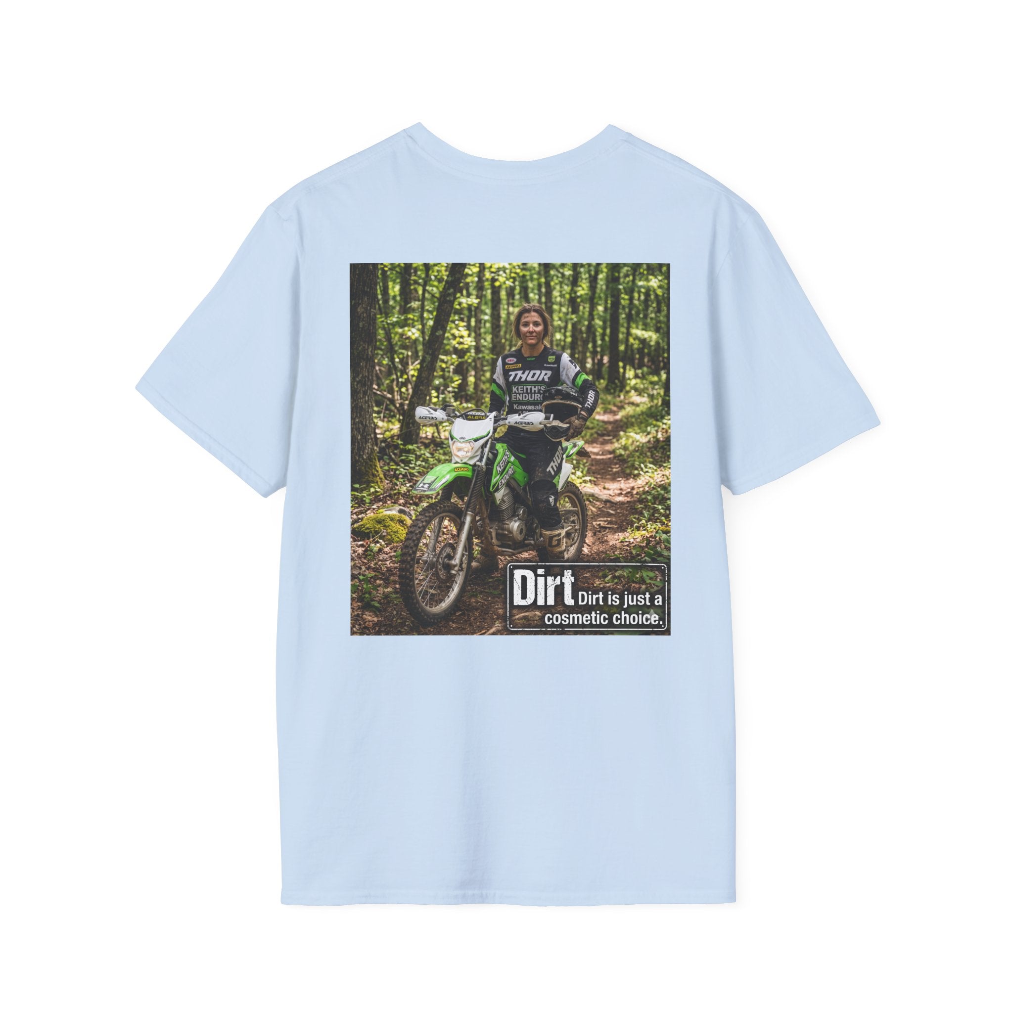 Women's Dirt bike Graphic T‑Shirt — "Dirt is a Cosmetic Choice" Tee