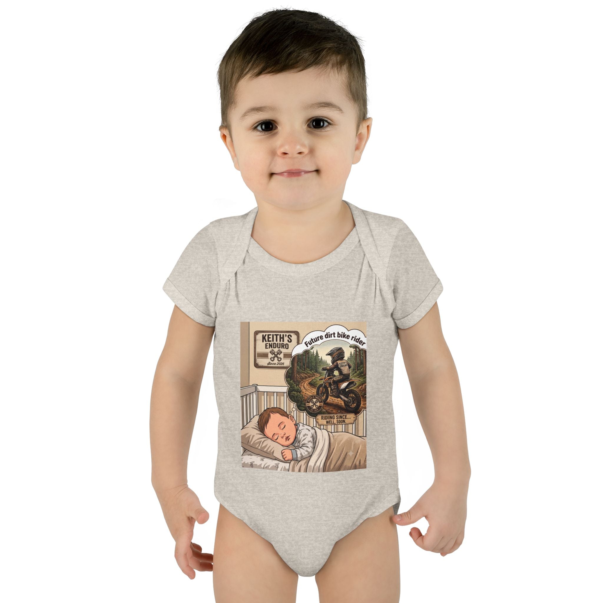 Baby Bodysuit - 'future dirt bike rider' Motorcycle Nursery Onesie