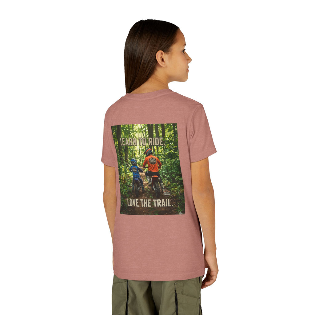 Youth Trail Dirt Biking Tee — "Learn to Ride, Love the Trail"