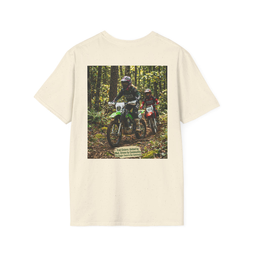 Women's dirt bike T-Shirt — "Trail Sisters" graphic Dirt Bike Tee
