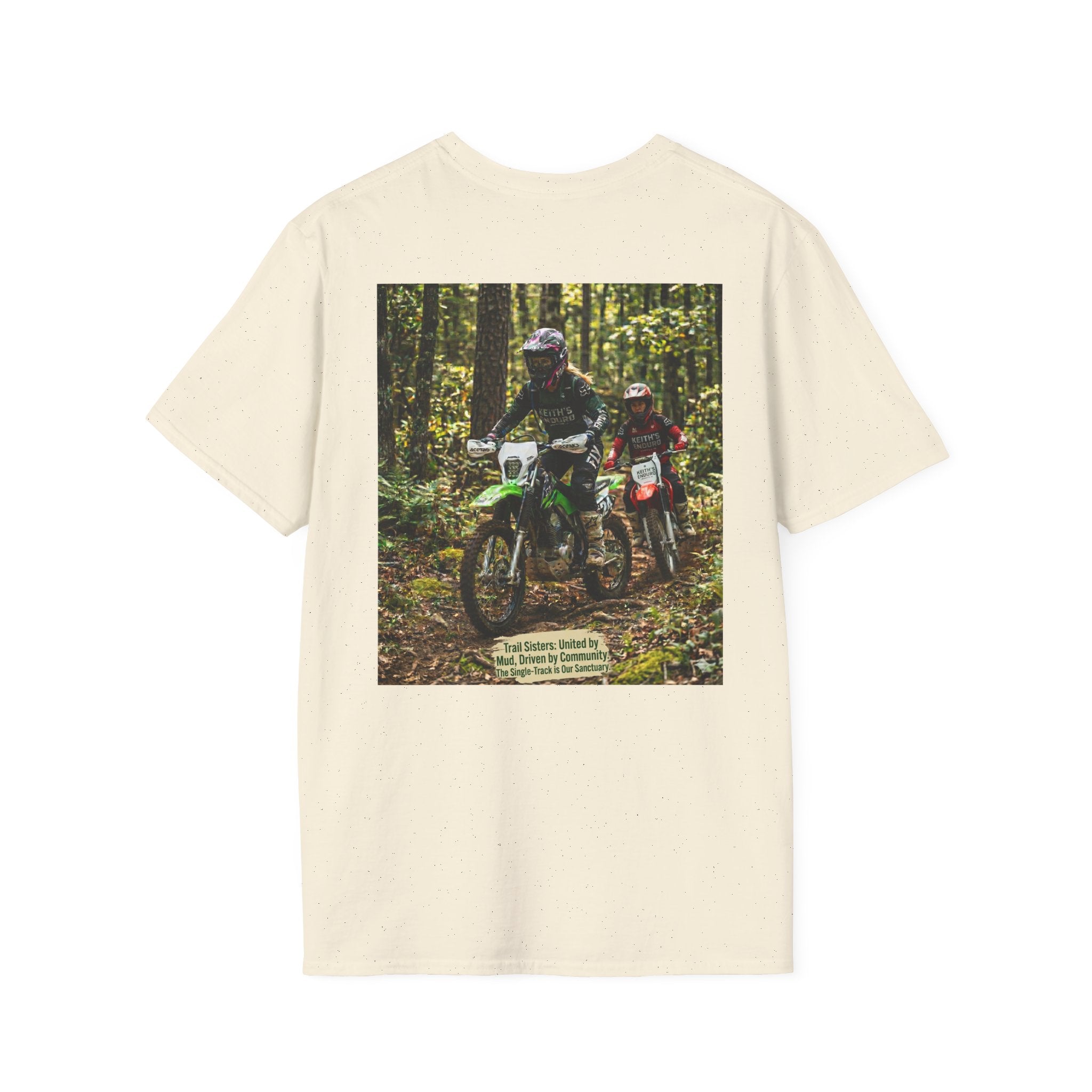Women's dirt bike T-Shirt — "Trail Sisters" graphic Dirt Bike Tee