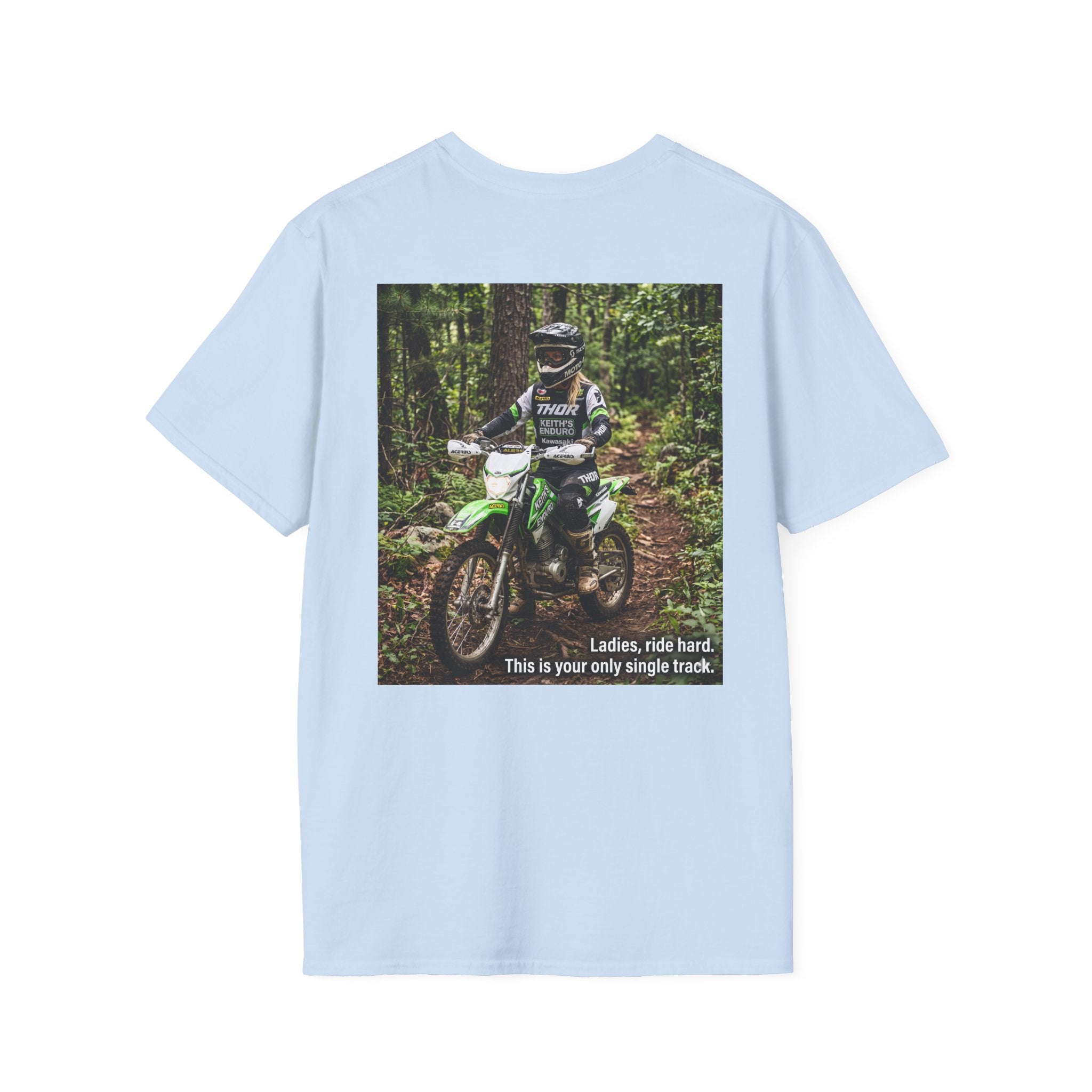 Women's Dirt Bike T-Shirt — "Ladies, ride hard" Tee