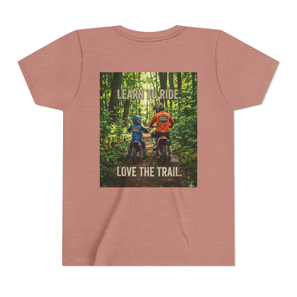 Youth Trail Dirt Biking Tee — "Learn to Ride, Love the Trail"
