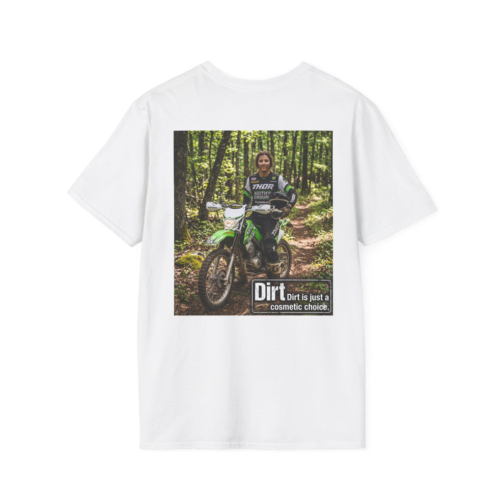 Women's Dirt bike Graphic T‑Shirt — "Dirt is a Cosmetic Choice" Tee
