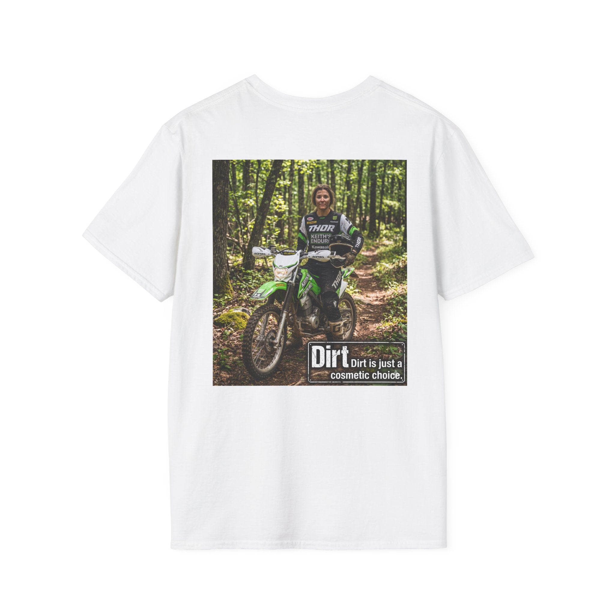 Women's Dirt bike Graphic T‑Shirt — "Dirt is a Cosmetic Choice" Tee