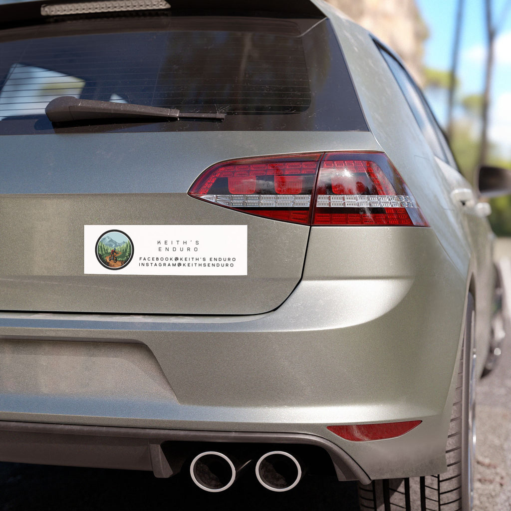 Enduro Rider Car Magnet — Keith's Enduro Logo & Social Handle Decal