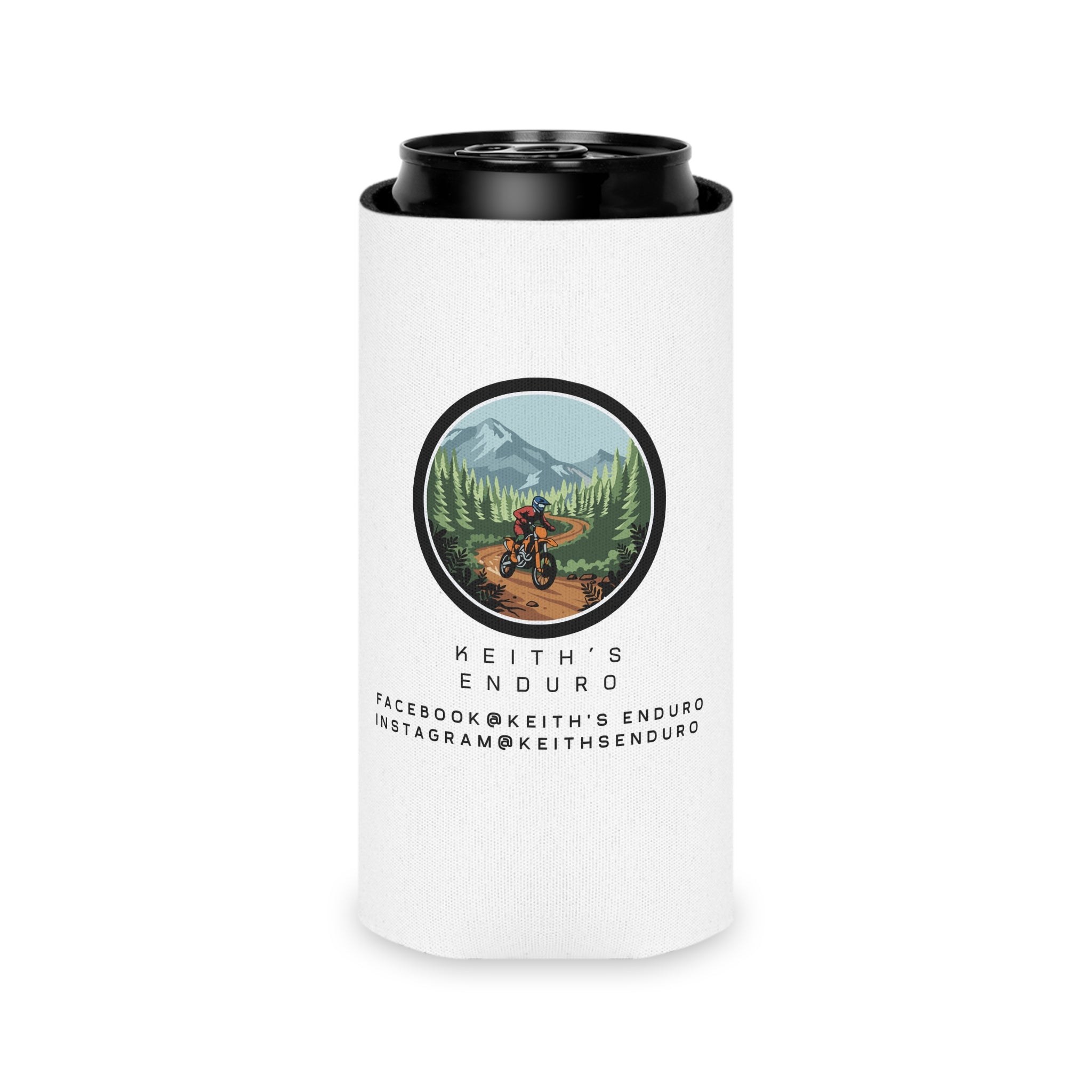 Can Cooler — Keith's Enduro Dirt Biking Beer Koozie