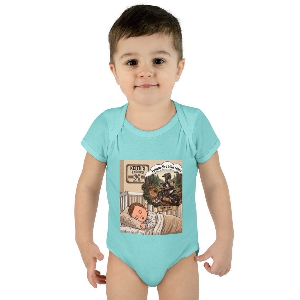 Baby Bodysuit - 'future dirt bike rider' Motorcycle Nursery Onesie