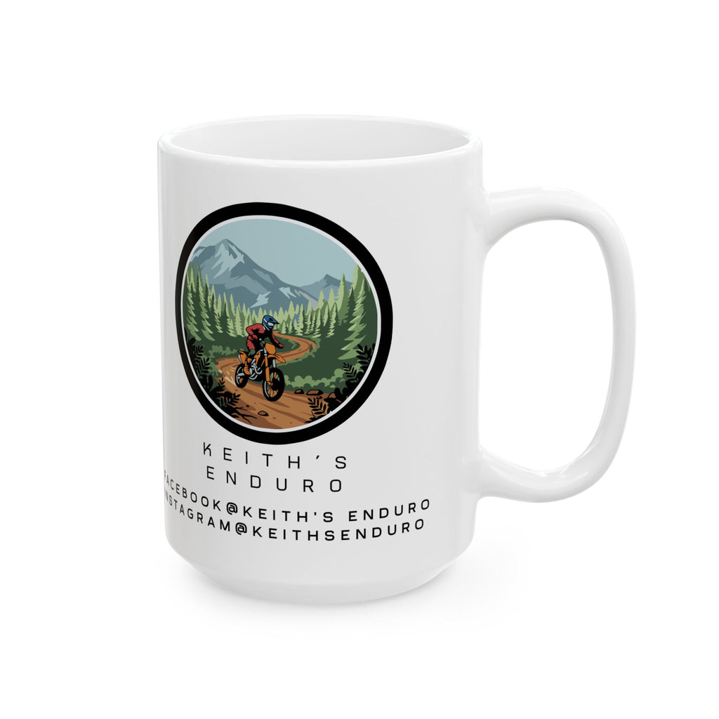 Enduro Dirt Biker Ceramic Mug – Keith’s Enduro Coffee Cup (11oz & 15oz)