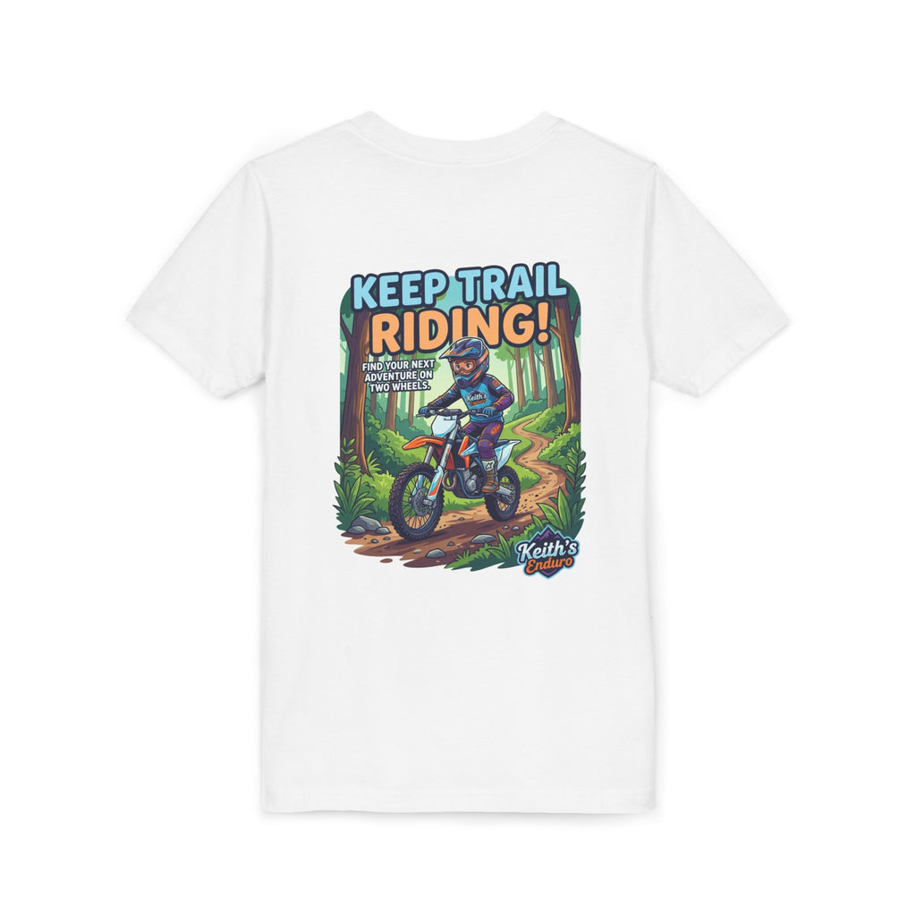 Kids Trail Riding T‑Shirt — "Keep Trail Riding!" Youth Dirt Bike Tee
