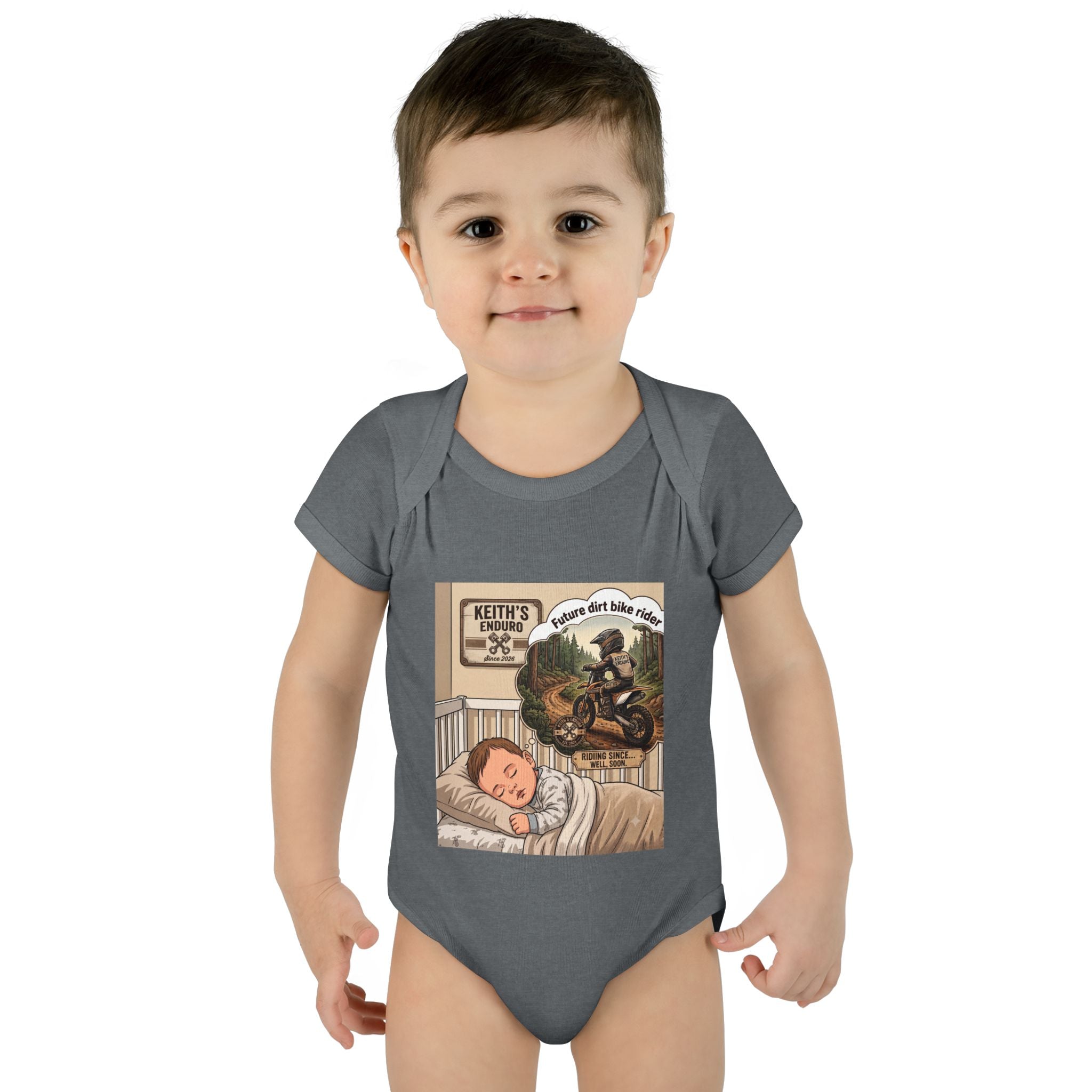 Baby Bodysuit - 'future dirt bike rider' Motorcycle Nursery Onesie
