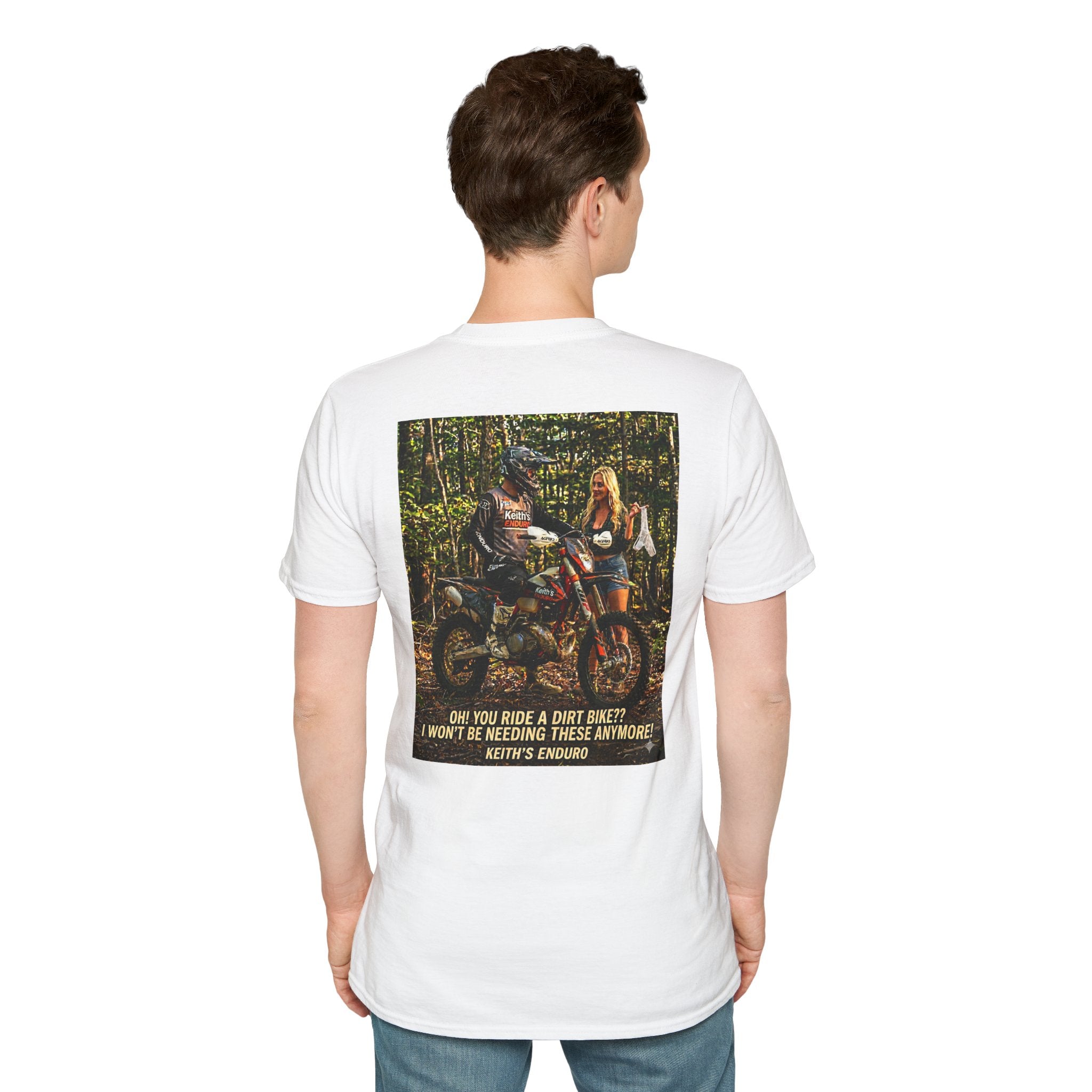 " I won't be needing these"  T‑Shirt — Sexy graphic Dirt Bike Tee
