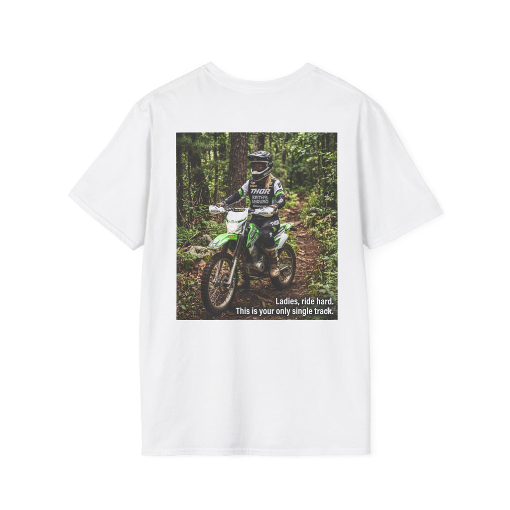 Women's Dirt Bike T-Shirt — "Ladies, ride hard" Tee