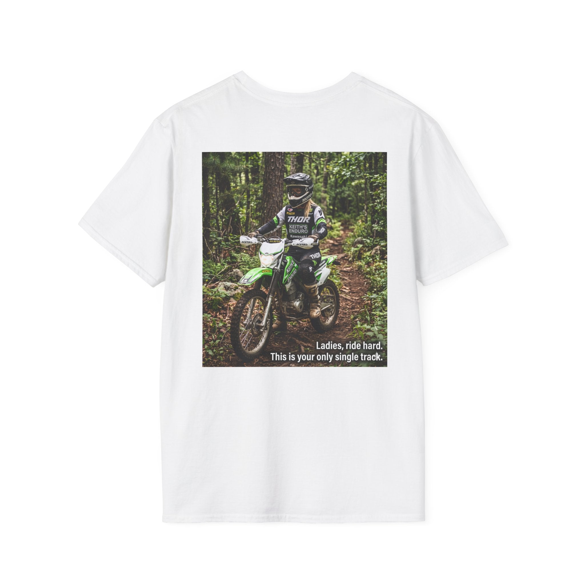 Women's Dirt Bike T-Shirt — "Ladies, ride hard" Tee