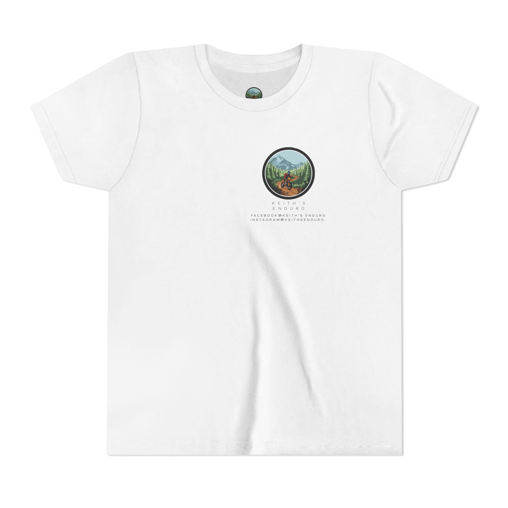 Youth Dirt Bike Tee — "Never Stop Trying and Don't Quit" Motivational Motocross Shirt