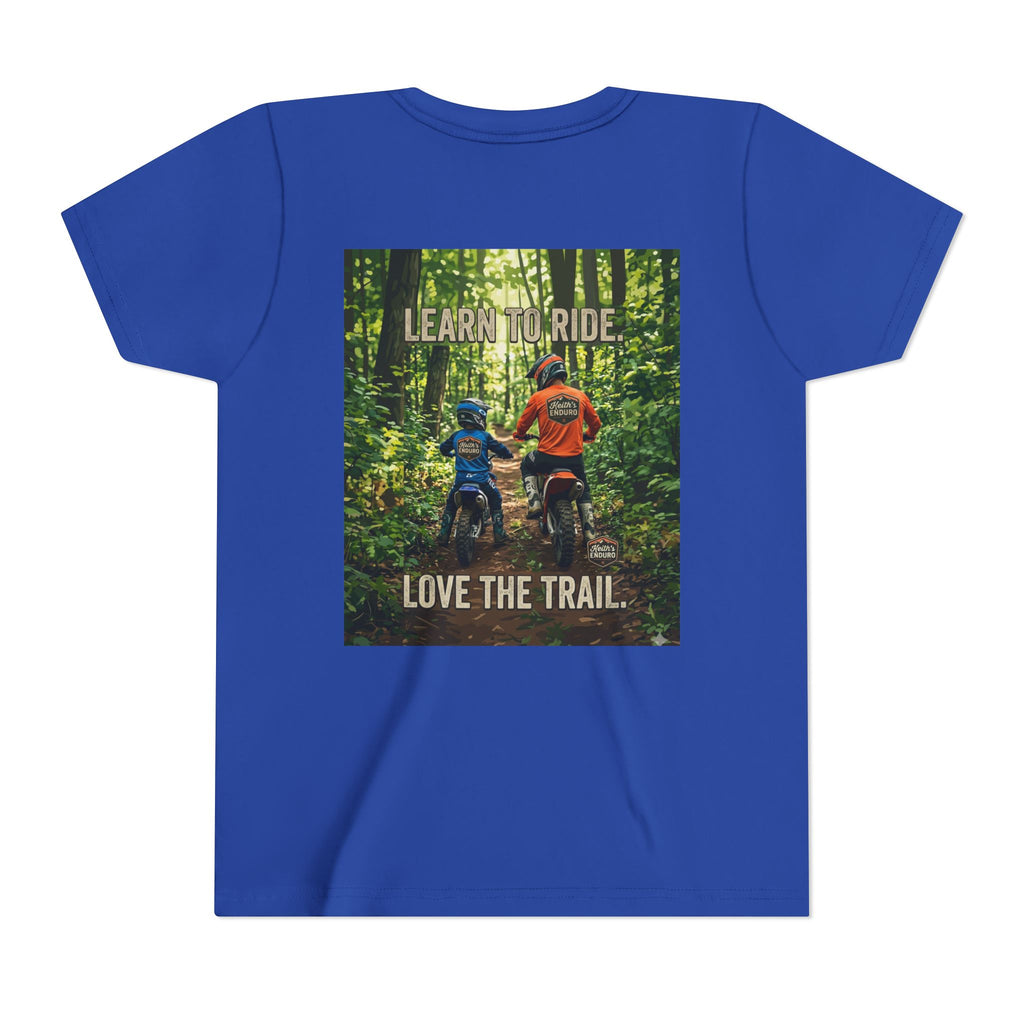 Youth Trail Dirt Biking Tee — "Learn to Ride, Love the Trail"