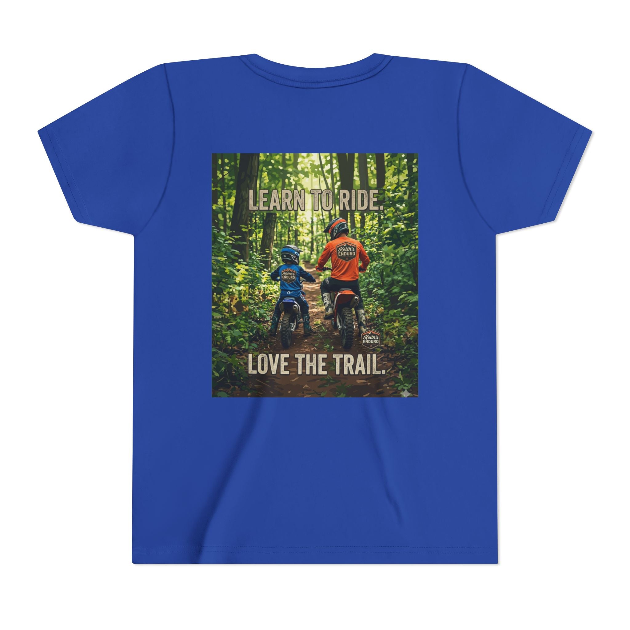 Youth Trail Dirt Biking Tee — "Learn to Ride, Love the Trail"