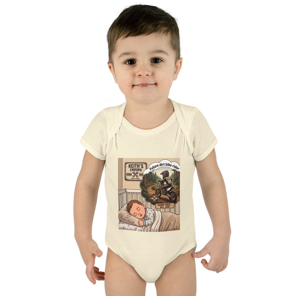 Baby Bodysuit - 'future dirt bike rider' Motorcycle Nursery Onesie