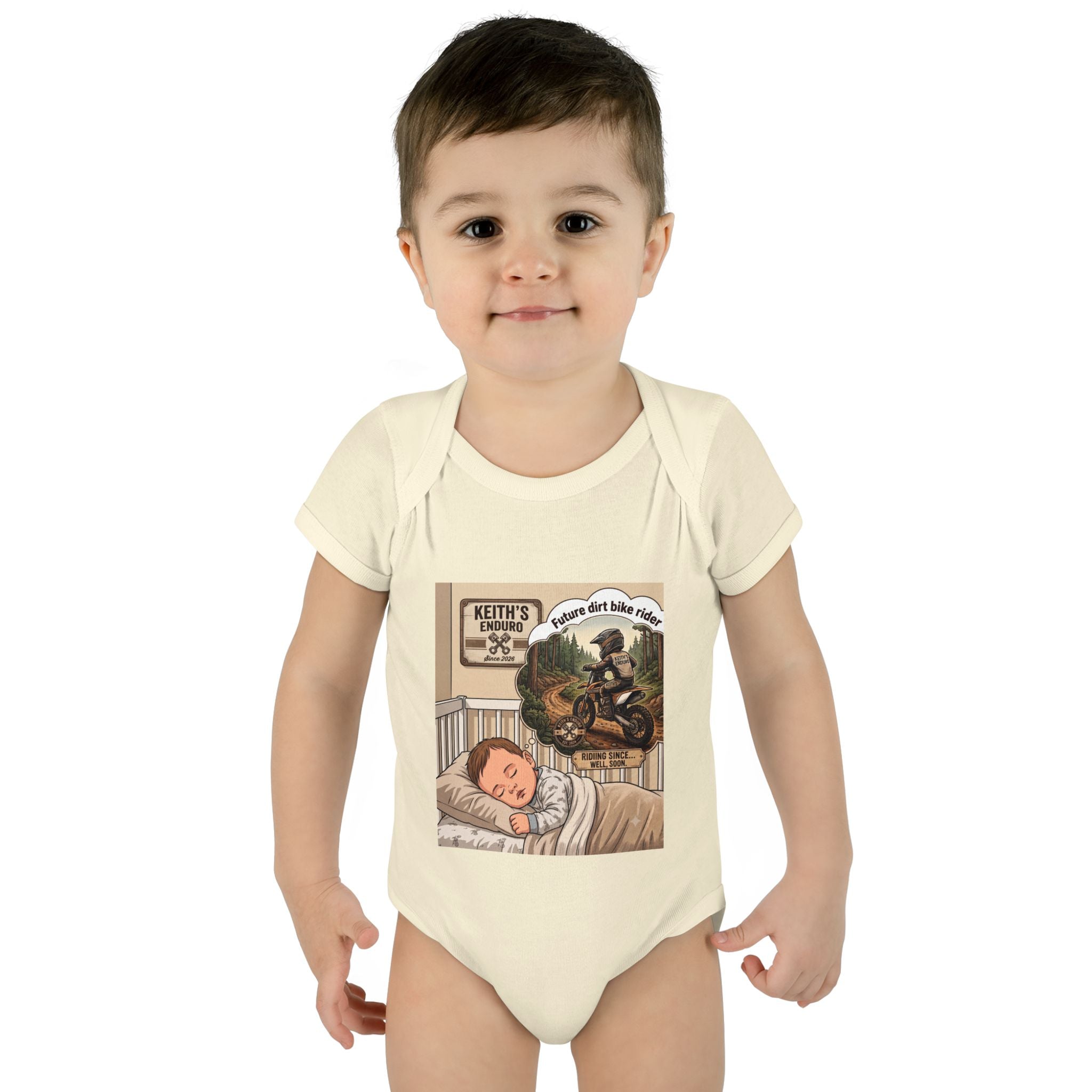 Baby Bodysuit - 'future dirt bike rider' Motorcycle Nursery Onesie