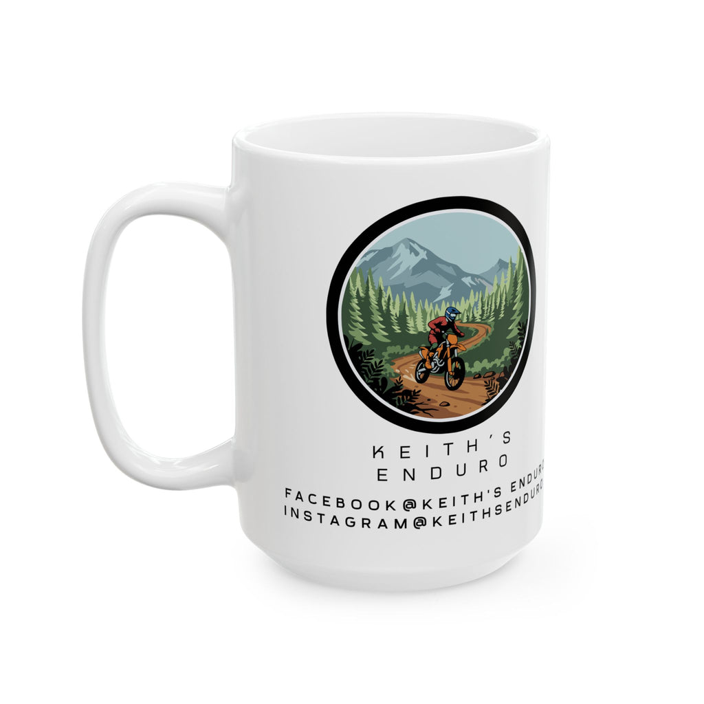 Enduro Dirt Biker Ceramic Mug – Keith’s Enduro Coffee Cup (11oz & 15oz)