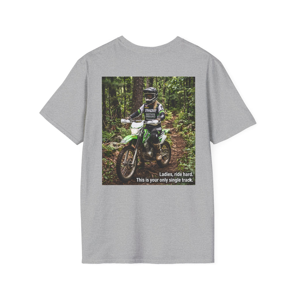 Women's Dirt Bike T-Shirt — "Ladies, ride hard" Tee