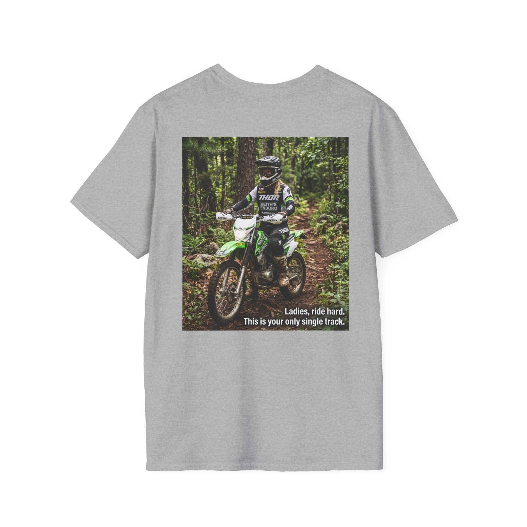 Women's Dirt Bike T-Shirt — "Ladies, ride hard" Tee