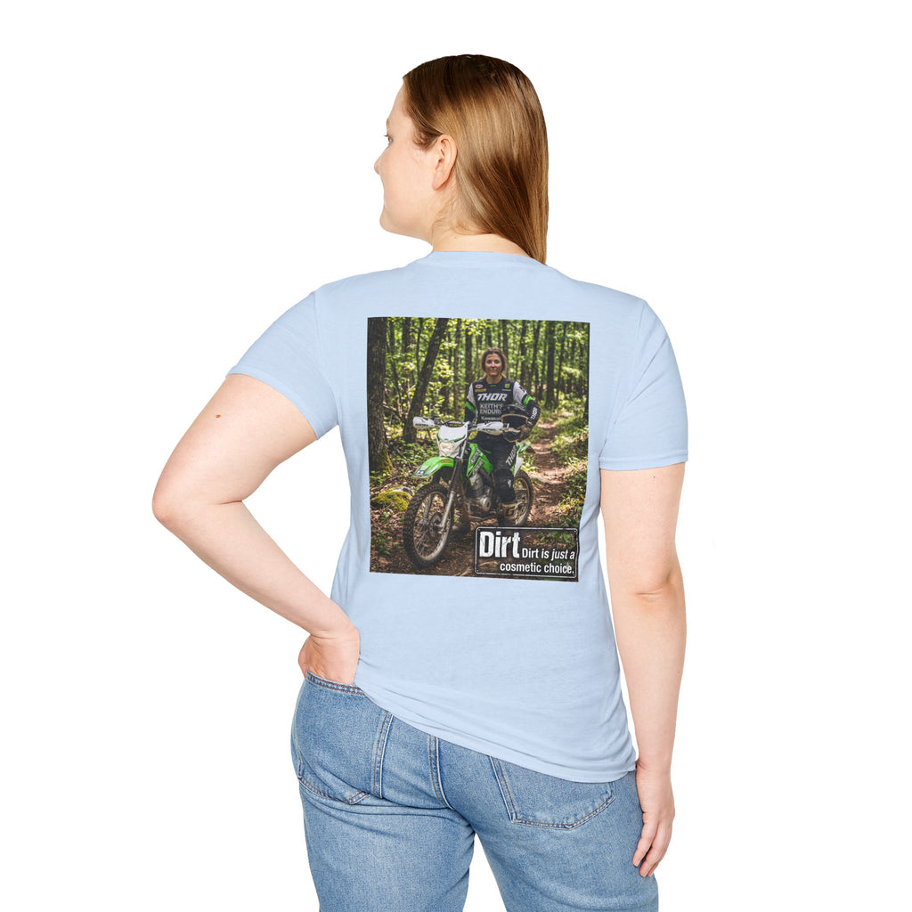 Women's Dirt bike Graphic T‑Shirt — "Dirt is a Cosmetic Choice" Tee