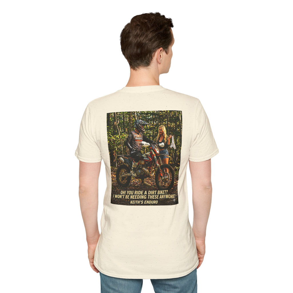 " I won't be needing these"  T‑Shirt — Sexy graphic Dirt Bike Tee