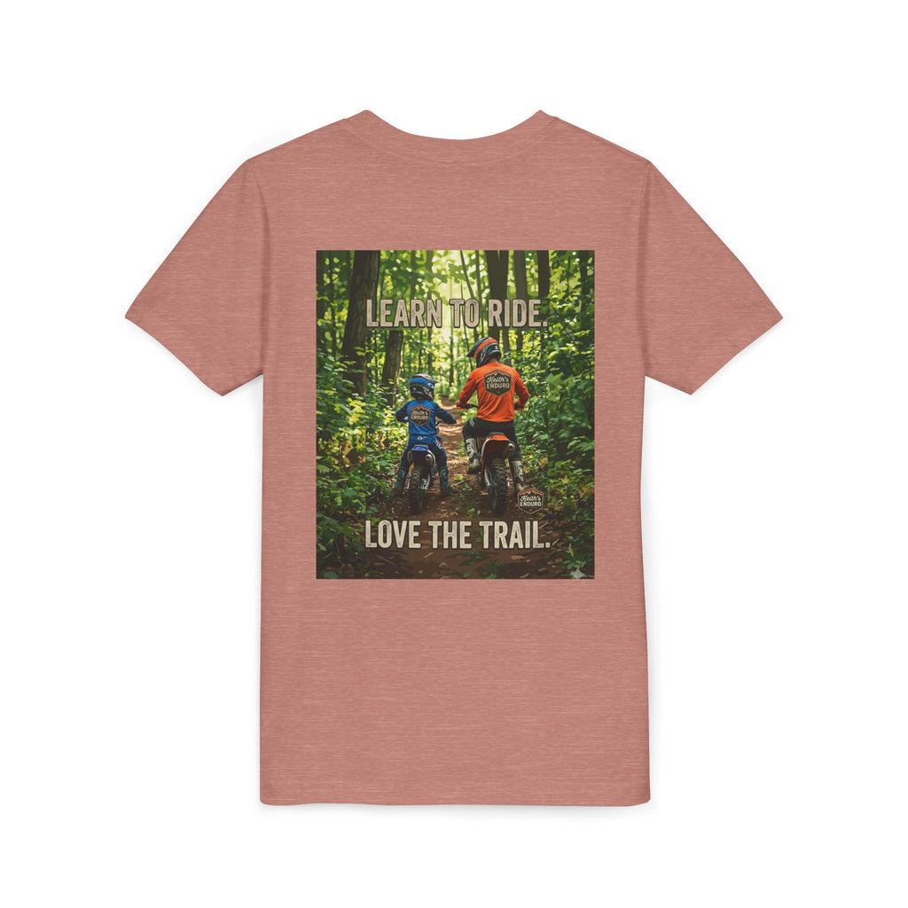 Youth Trail Dirt Biking Tee — "Learn to Ride, Love the Trail"