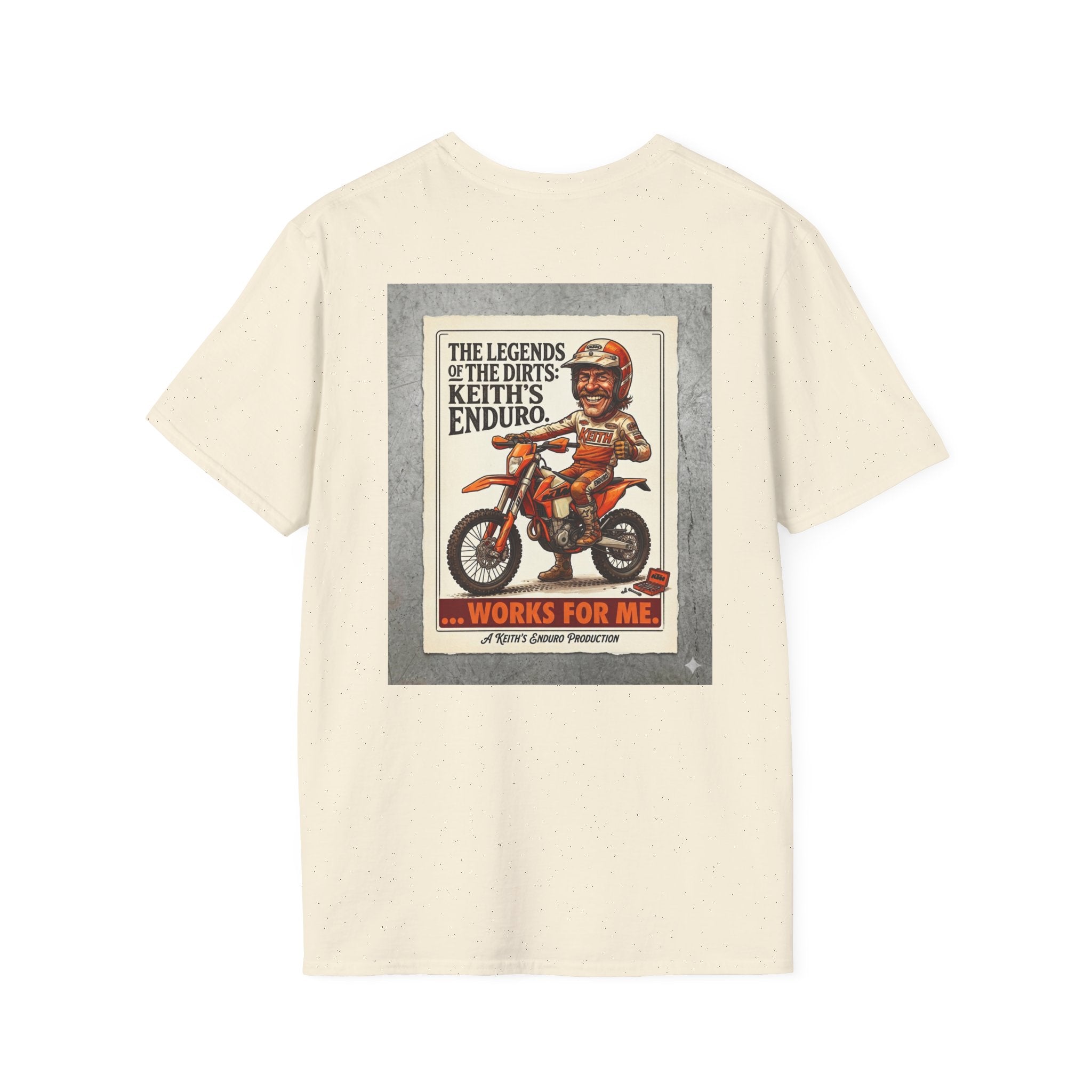 Motorcycle T-Shirt — Vintage 'The Legends of the Dirt: Keith's Enduro' Graphic