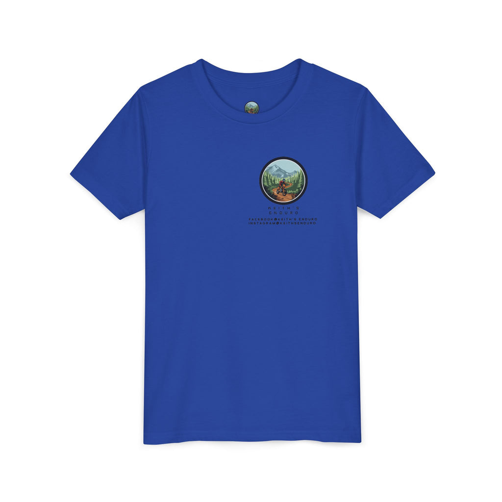 Youth Dirt Bike Tee — "Never Stop Trying and Don't Quit" Motivational Motocross Shirt