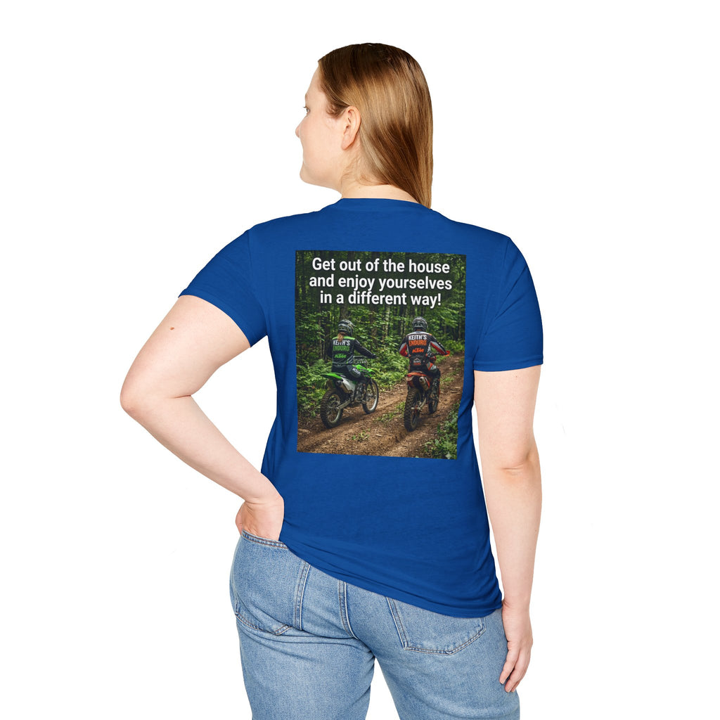 Dirt bike T-Shirt — "enjoy yourselves in a different way" Graphic tee shirt