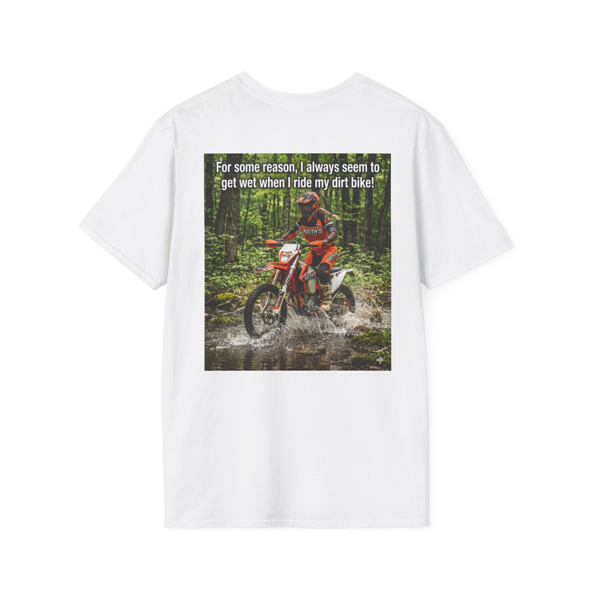Womens T‑Shirt — "I get wet" Dirt Bike Graphic Tee