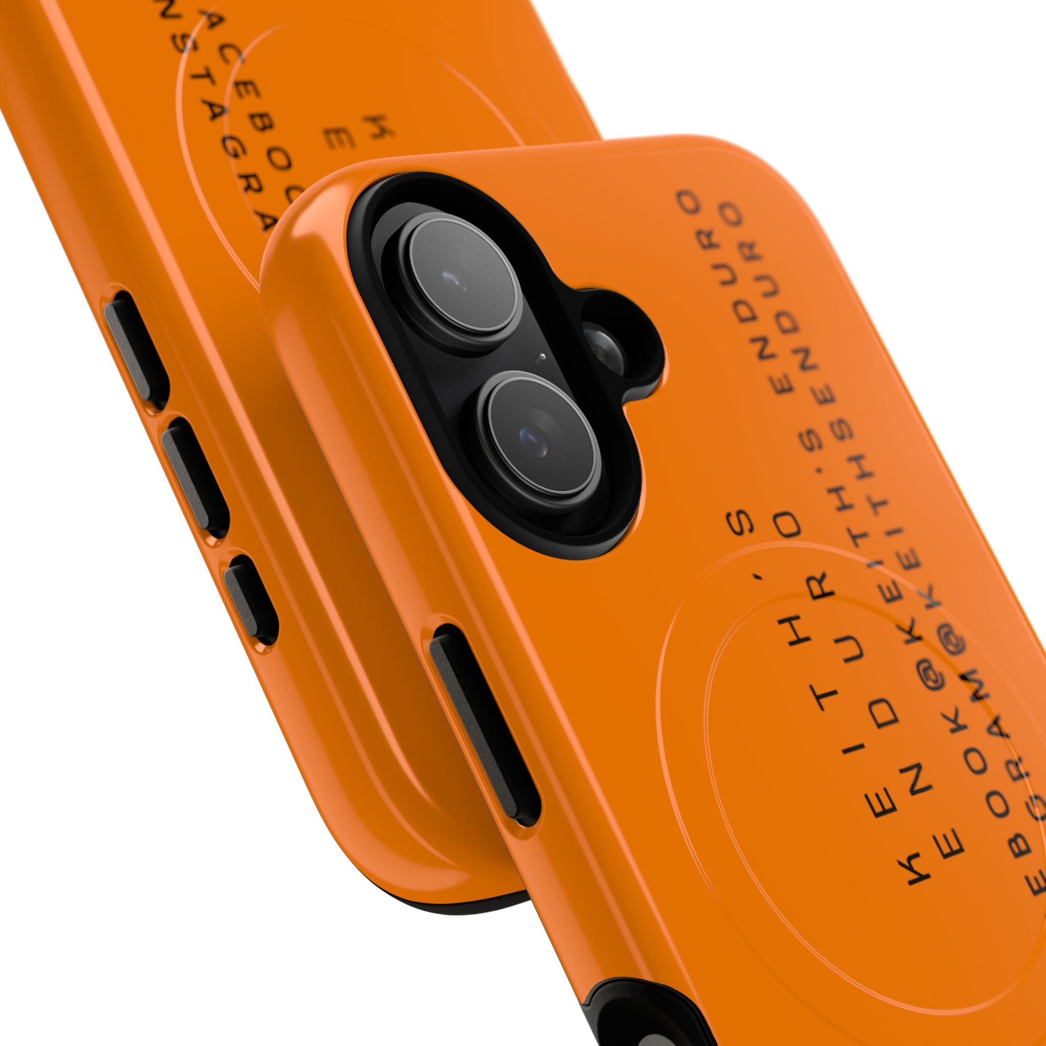 Tough Magnetic Phone Case — Orange Adventure Design with ‘Keith’s Enduro’ Logo