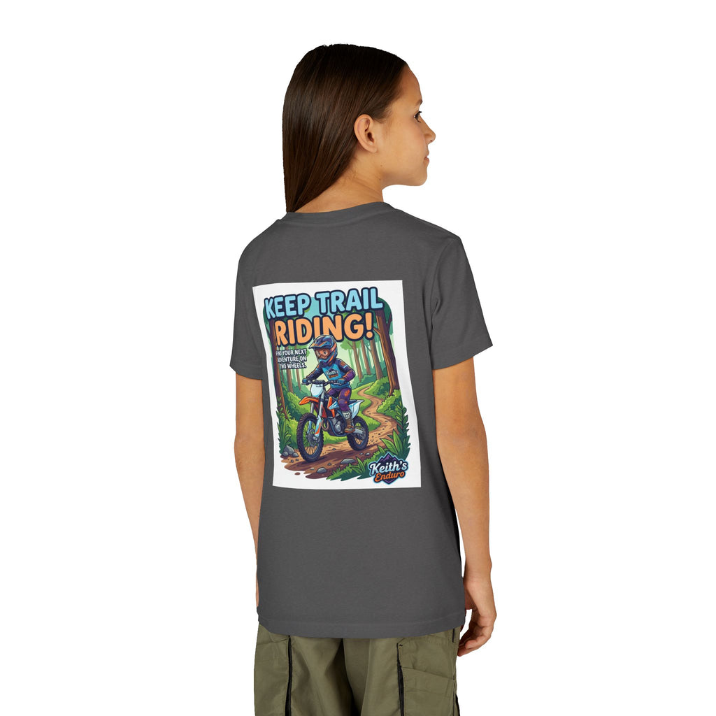 Kids Trail Riding T‑Shirt — "Keep Trail Riding!" Youth Dirt Bike Tee