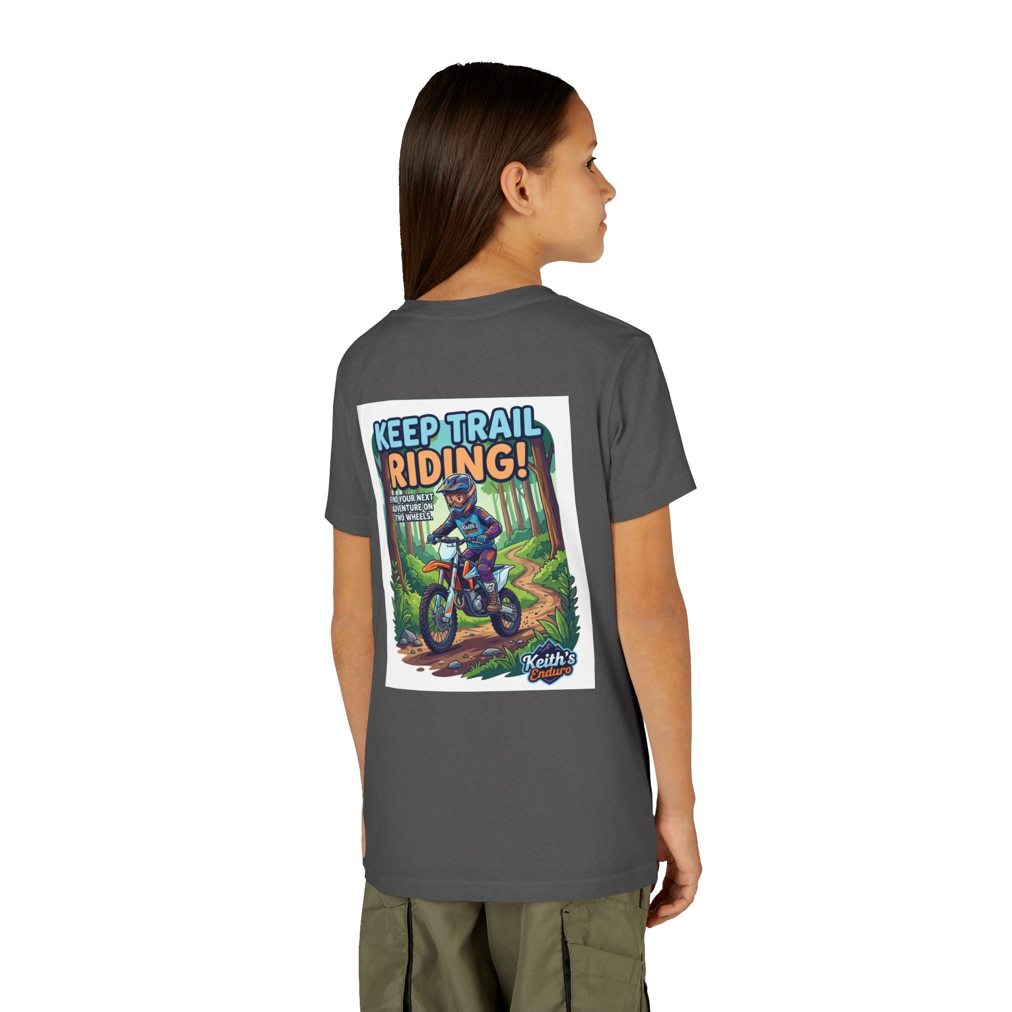 Kids Trail Riding T‑Shirt — "Keep Trail Riding!" Youth Dirt Bike Tee