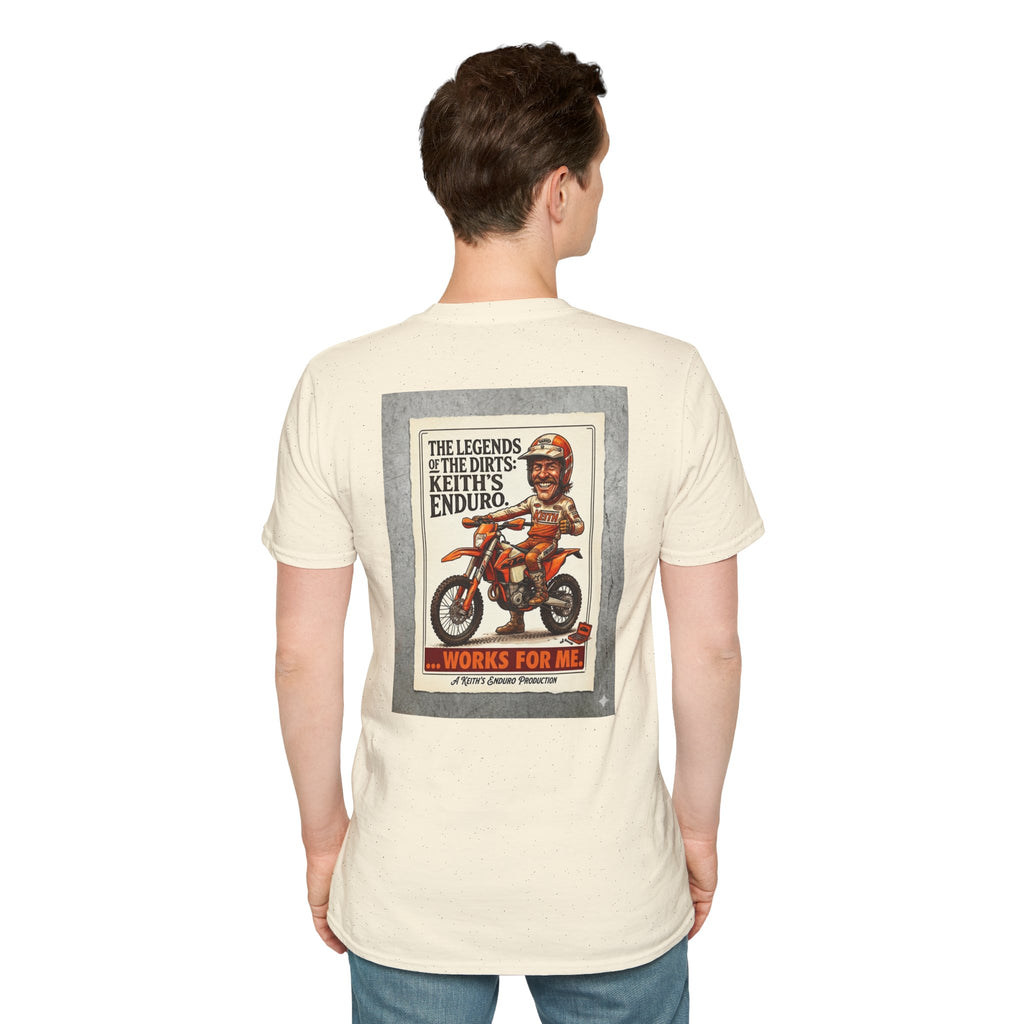 Motorcycle T-Shirt — Vintage 'The Legends of the Dirt: Keith's Enduro' Graphic