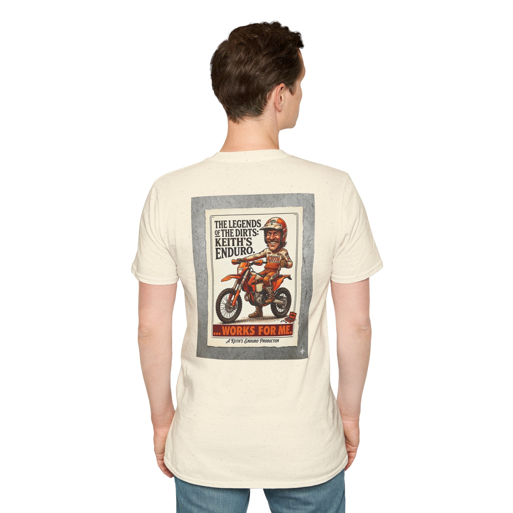 Motorcycle T-Shirt — Vintage 'The Legends of the Dirt: Keith's Enduro' Graphic