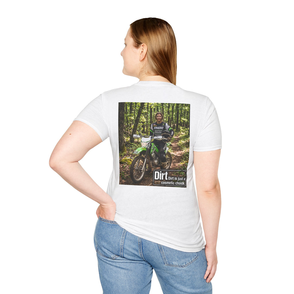 Women's Dirt bike Graphic T‑Shirt — "Dirt is a Cosmetic Choice" Tee