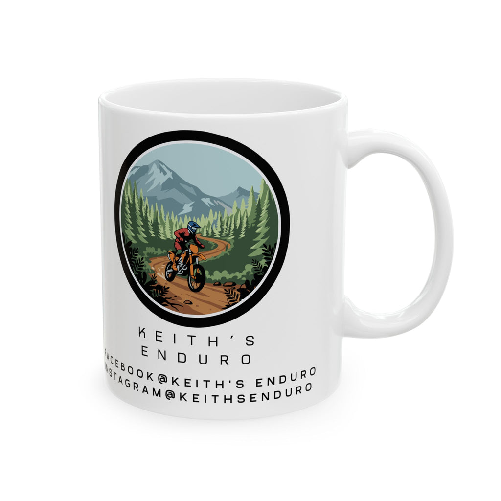 Enduro Dirt Biker Ceramic Mug – Keith’s Enduro Coffee Cup (11oz & 15oz)
