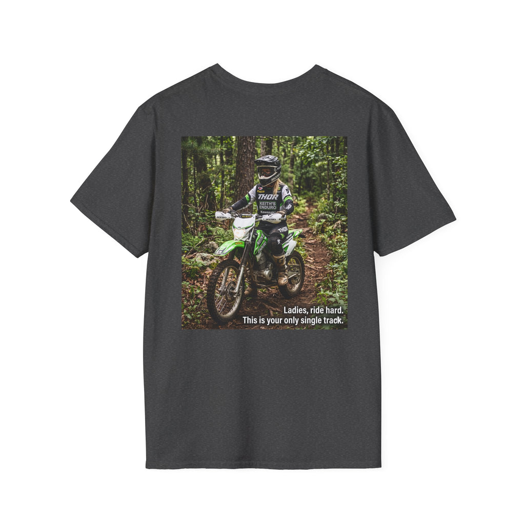 Women's Dirt Bike T-Shirt — "Ladies, ride hard" Tee