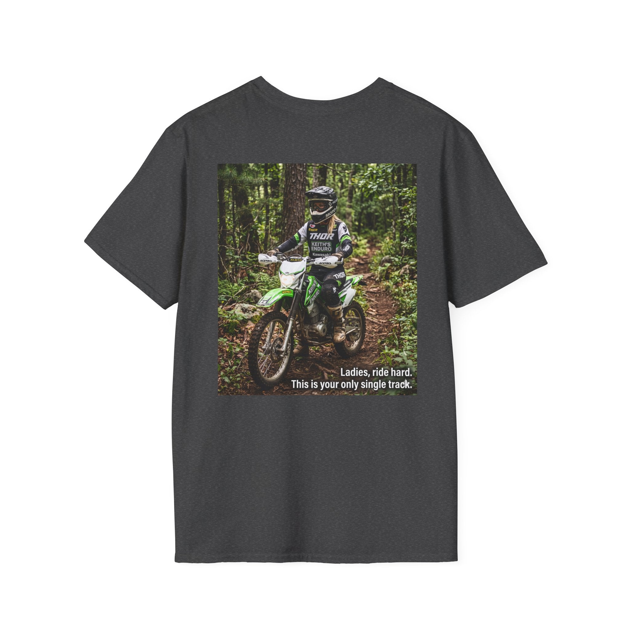 Women's Dirt Bike T-Shirt — "Ladies, ride hard" Tee