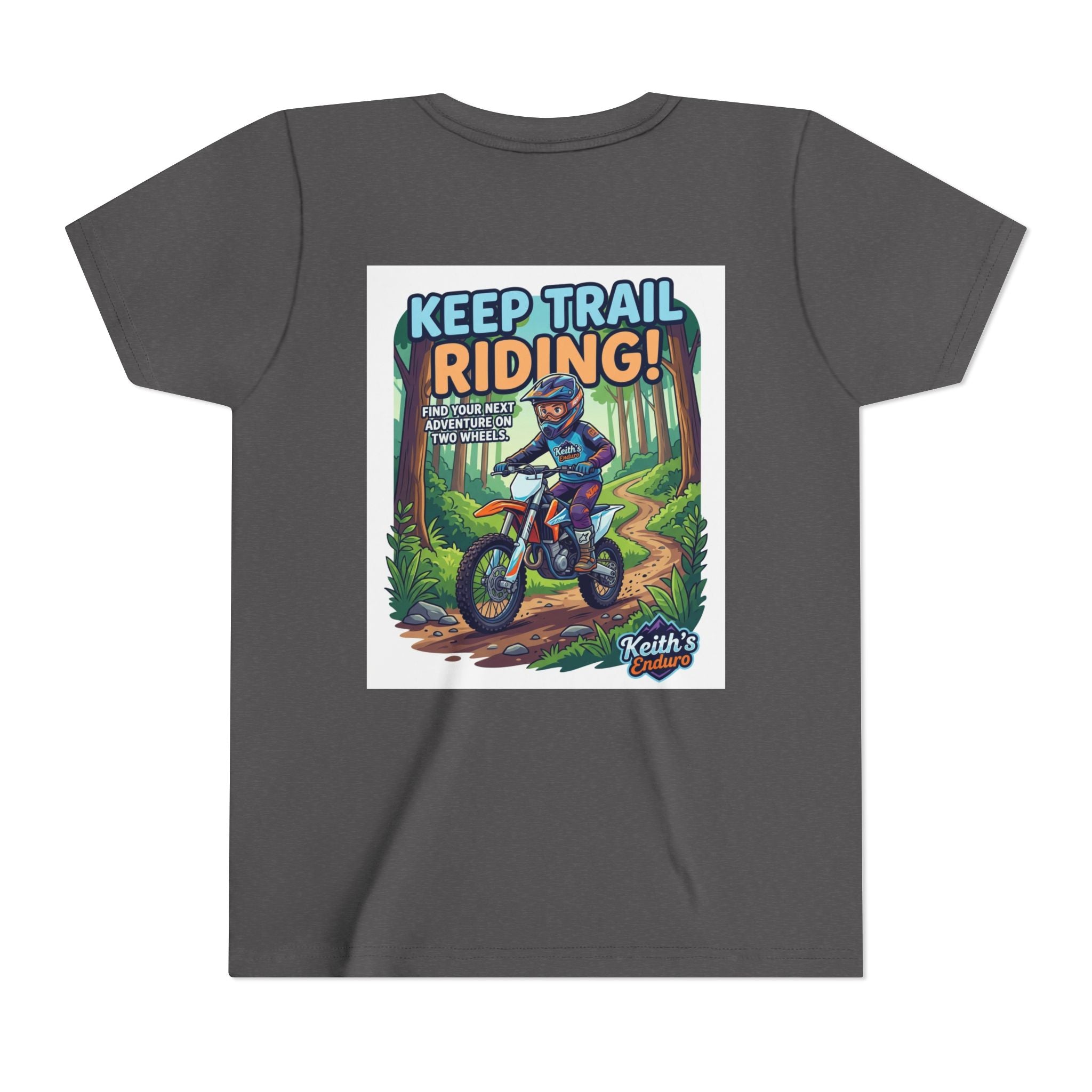 Kids Trail Riding T‑Shirt — "Keep Trail Riding!" Youth Dirt Bike Tee